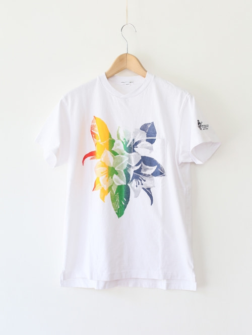 Engineered Garments Printed Cross Crew Neck T-Shirt - Floral ...