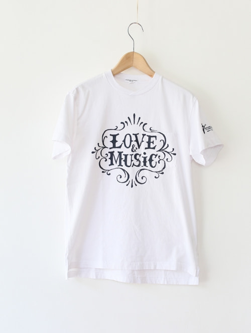 Engineered Garments Printed Cross Crew Neck T-Shirt - Love & Music ...
