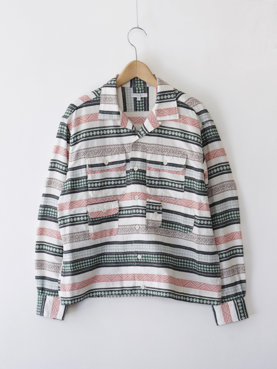 Engineered Garments Bowling Shirt - Cotton Dobby Stripe|セレクト